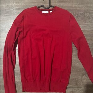 Calvin Klein Men's Red Crewneck Sweater